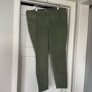 Old Navy Green Midrise Skinny Jeans